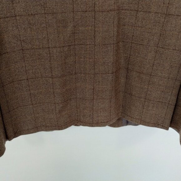 Bellissimo Blazer 40R Brown Windowpane 100% Wool Sport Coat Jacket - Picture 12 of 12
